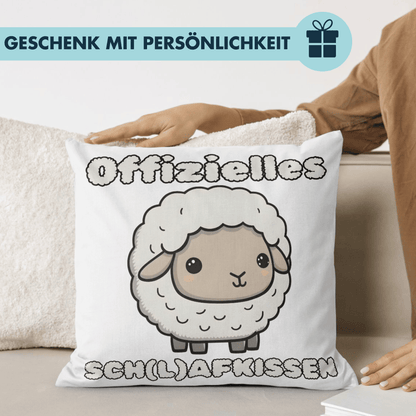 Offizielles Schlafkissen Schaf Wortspiel Deko Kissen