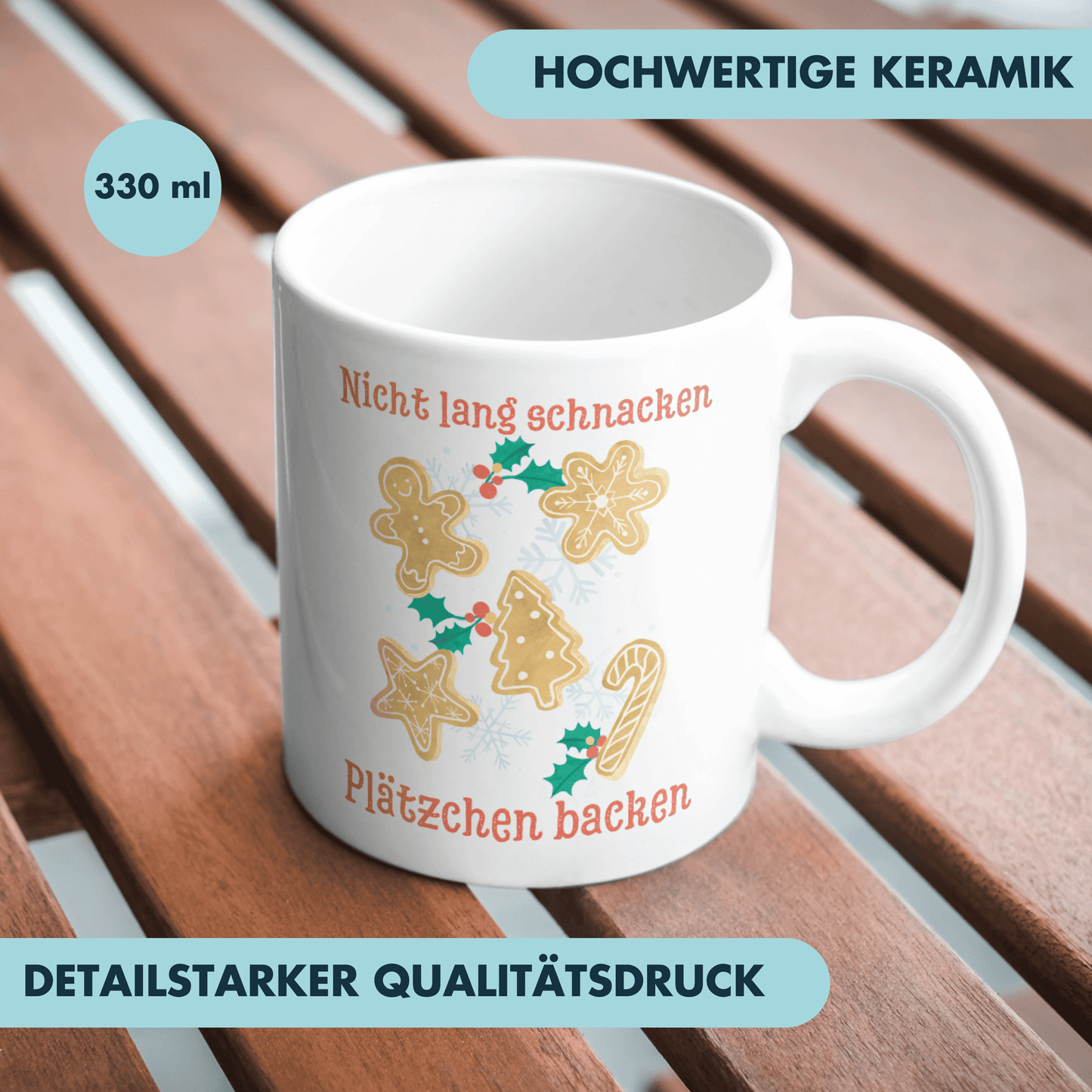 Nicht Lang Schnacken Plätzchen Backen Weihnachten Kaffee Tasse