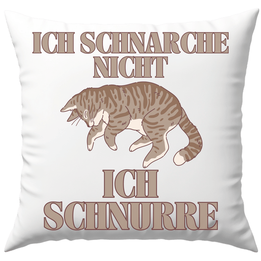 Ich Schnarche Nicht Ich Schnurre Katze Deko Kissen