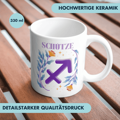 Schütze Sagittarius Sternzeichen Kaffee Tasse