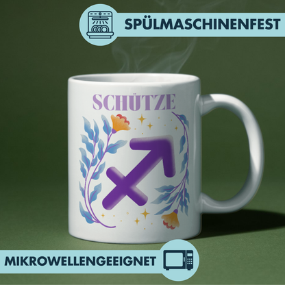 Schütze Sagittarius Sternzeichen Kaffee Tasse