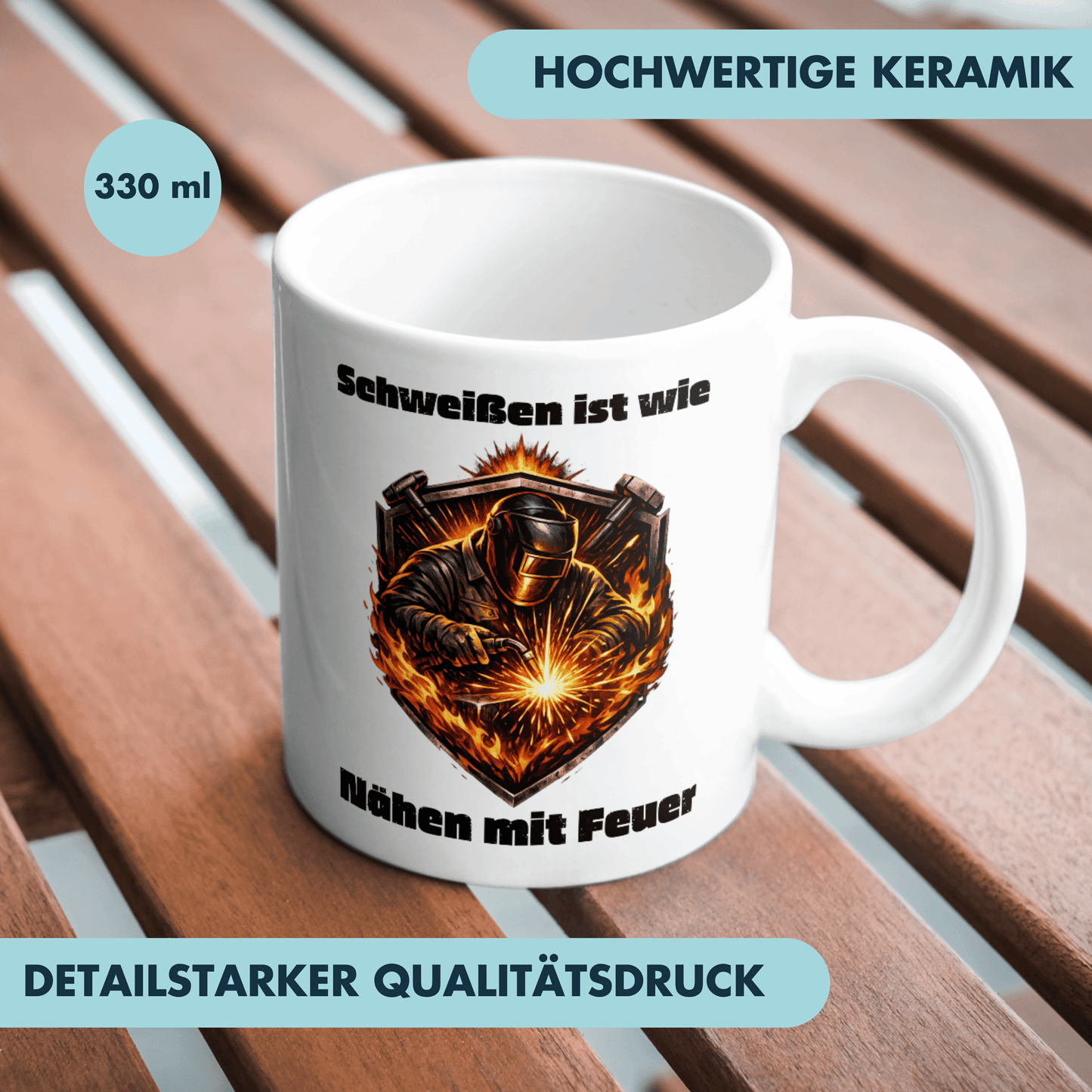 Schweißen Ist Wie Nähen Mit Feuer Schweißer Kaffee Tasse