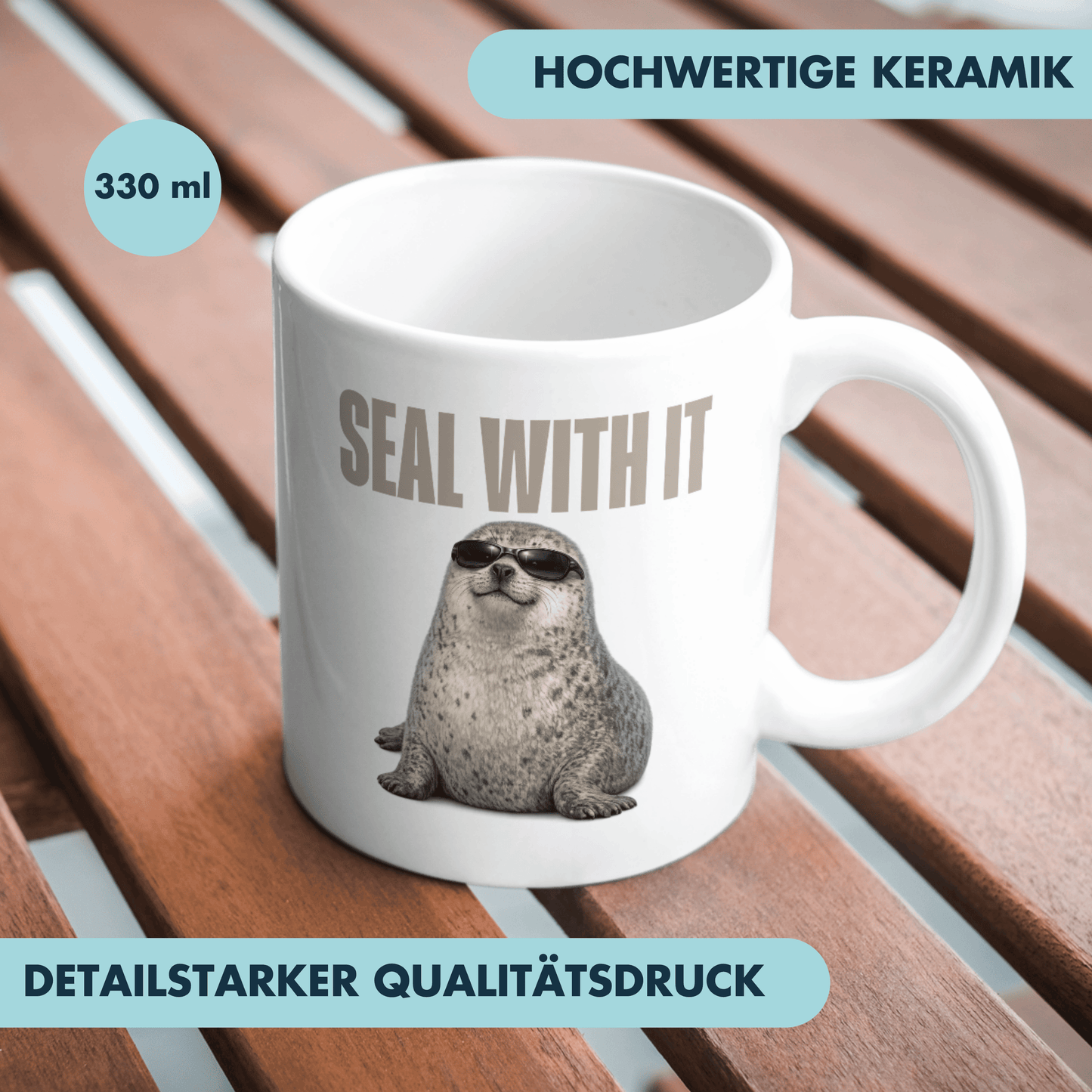 Seal With It Robbe Kaffee Tasse