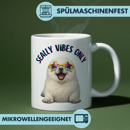 Seally Vibes Only Robbe Kaffee Tasse