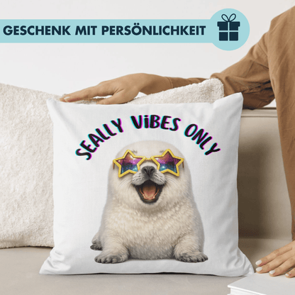 Seally Vibes Only Robbe Deko Kissen