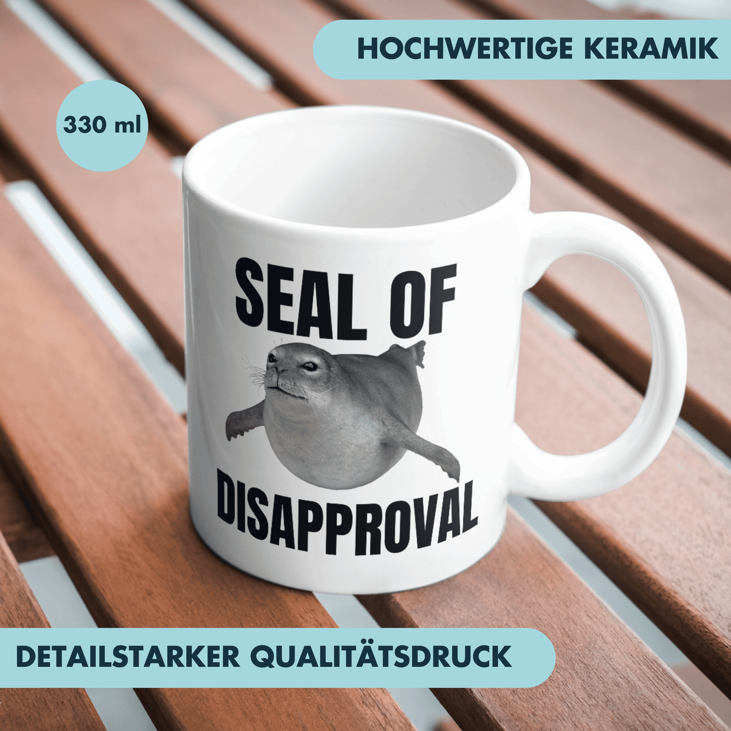 Seal Of Disapproval Robbe Meme Kaffee Tasse