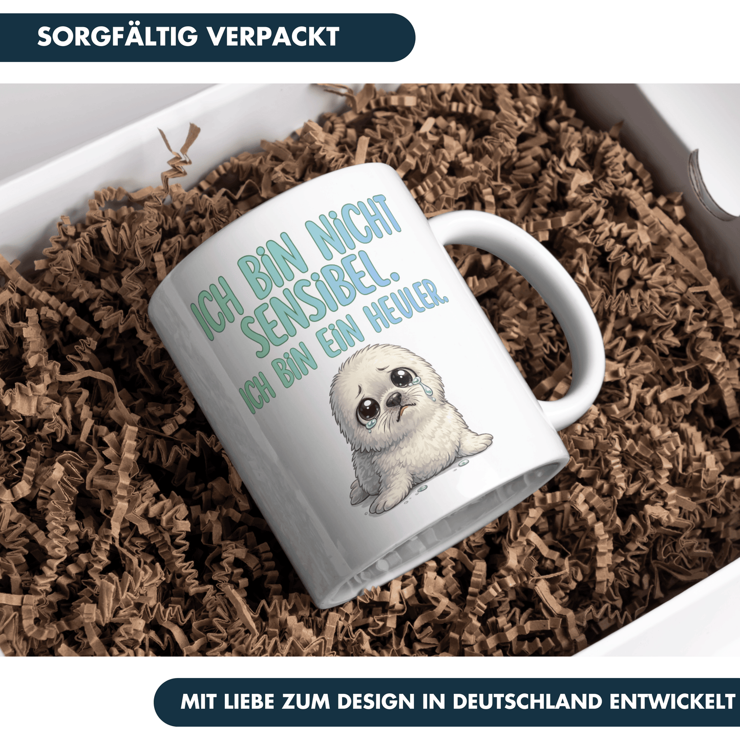 Ich Bin Nicht Sensibel Ich Bin ein Heuler Robbe Kaffee Tasse