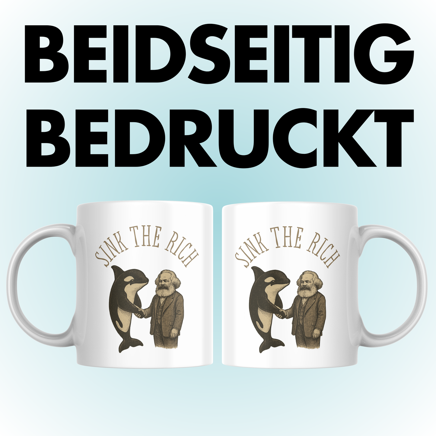 Sink The Rich Orca Karl Marx Kaffee Tasse