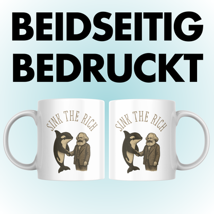 Sink The Rich Orca Karl Marx Kaffee Tasse
