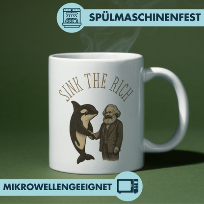 Sink The Rich Orca Karl Marx Kaffee Tasse