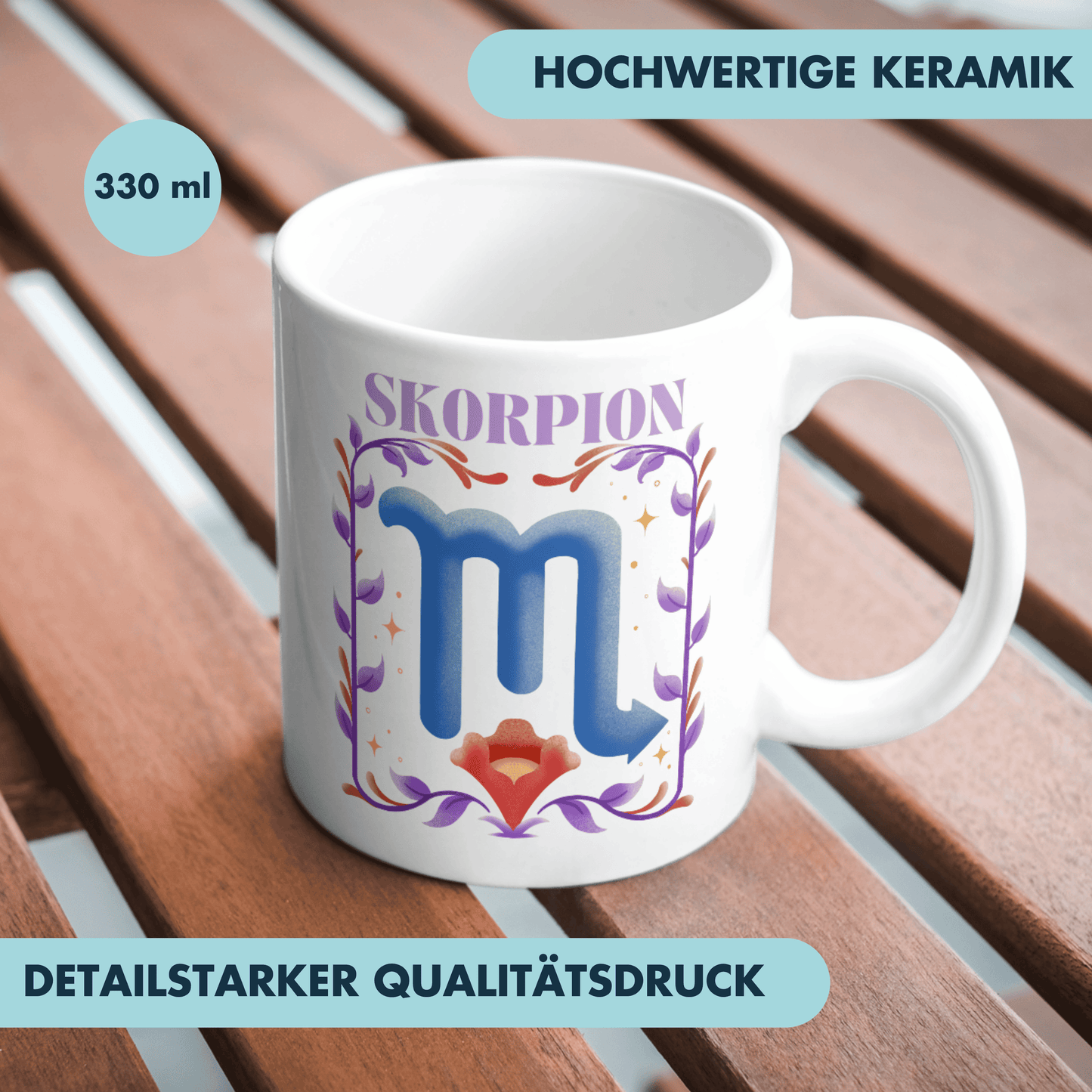 Skorpion Scorpio Sternzeichen Kaffee Tasse