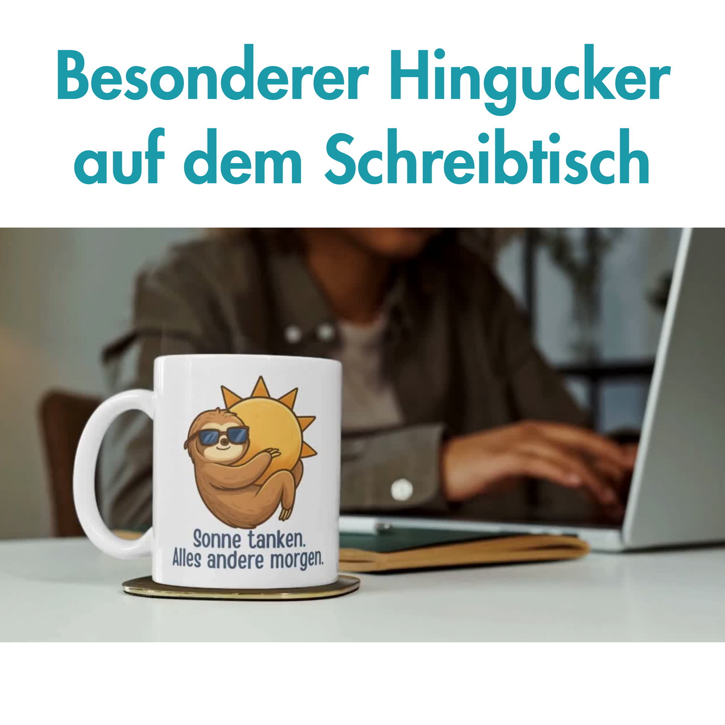 Sonne Tanken Alles Andere Morgen Faultier Kaffee Tasse