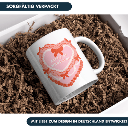 Sorry Or Whatever Kuchen Herz Kaffee Tasse