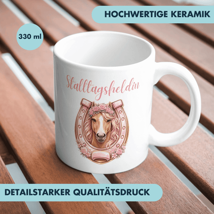 Stalltagsheldin Pferd Kaffee Tasse