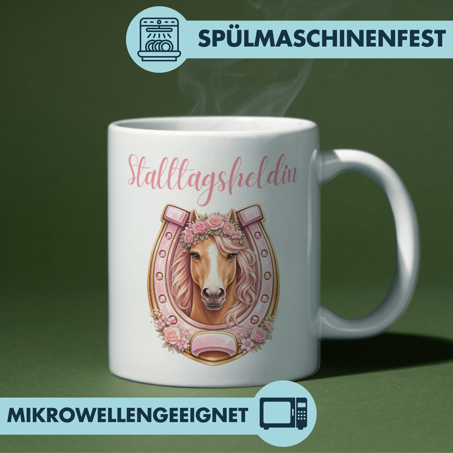 Stalltagsheldin Pferd Kaffee Tasse
