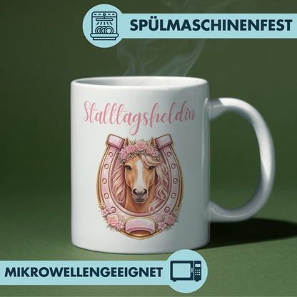 Stalltagsheldin Pferd Kaffee Tasse