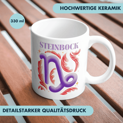 Steinbock Capricorn Sternzeichen Kaffee Tasse