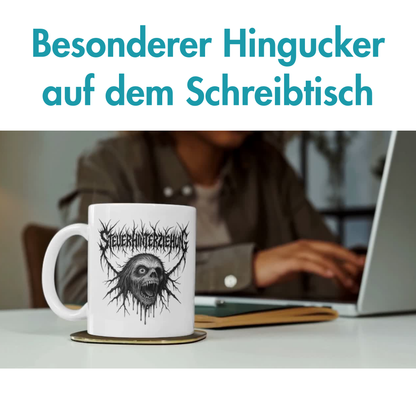 Steuerhinterziehung Metal Meme Kaffee Tasse