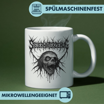 Steuerhinterziehung Metal Meme Kaffee Tasse