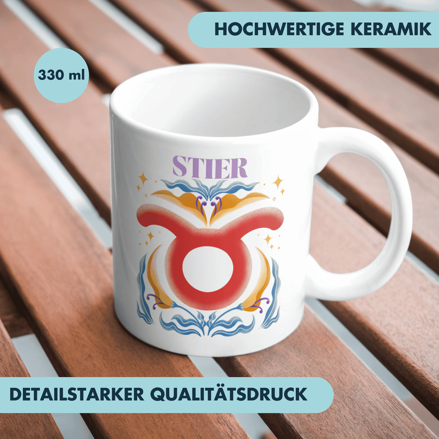 Stier Taurus Sternzeichen Kaffee Tasse
