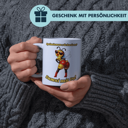 Optimismus Rückwärts? Sumsi Mit Po Biene Kaffee Tasse