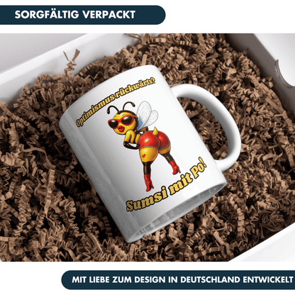 Optimismus Rückwärts? Sumsi Mit Po Biene Kaffee Tasse