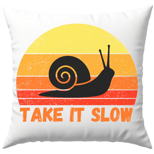 Take It Slow Schnecke Deko Kissen