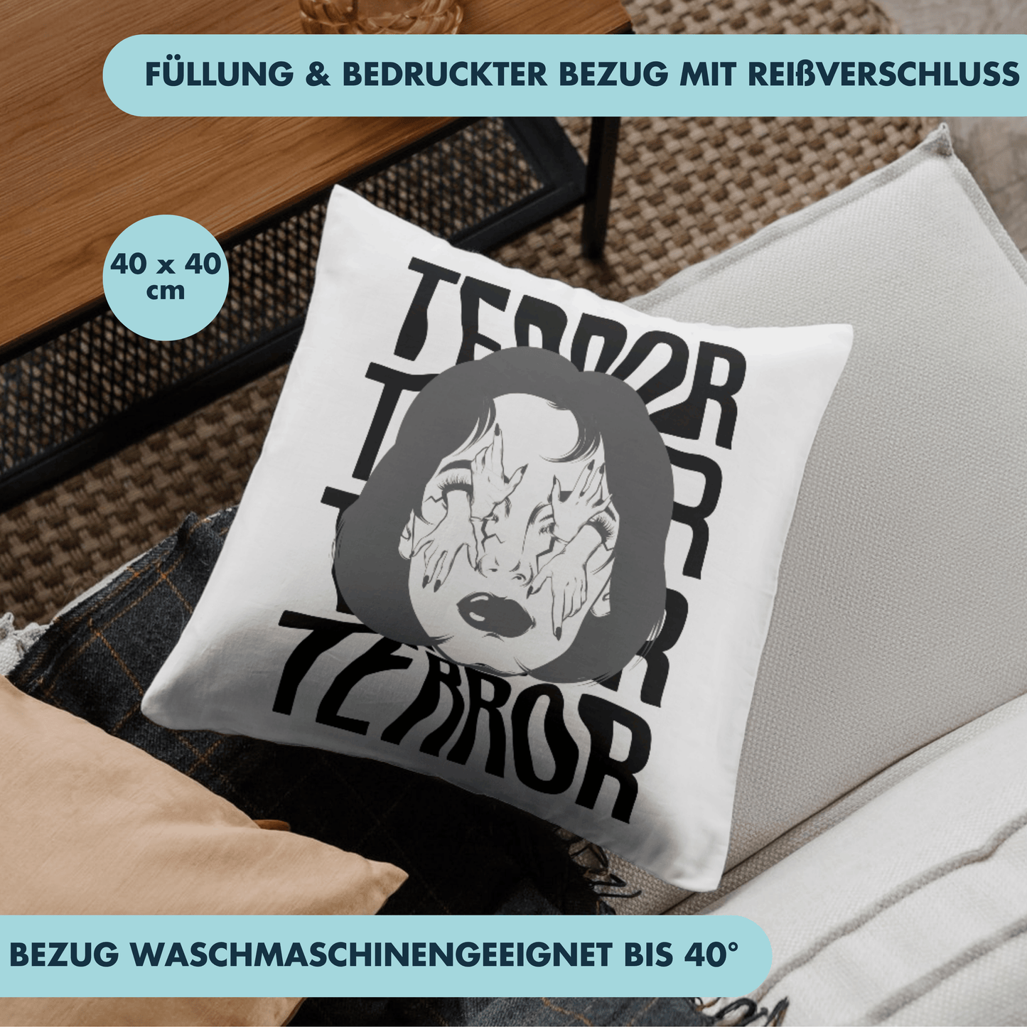 Terror Horror Surrealismus Deko Kissen