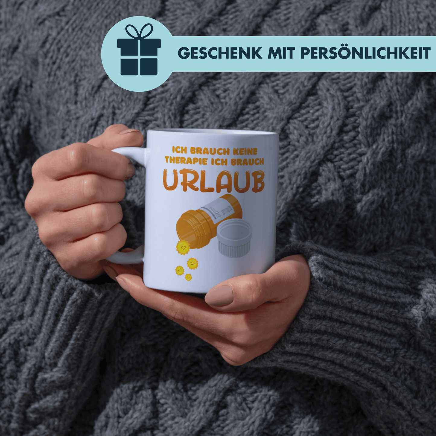 Ich Brauch Keine Therapie Ich Brauch Urlaub Kaffee Tasse