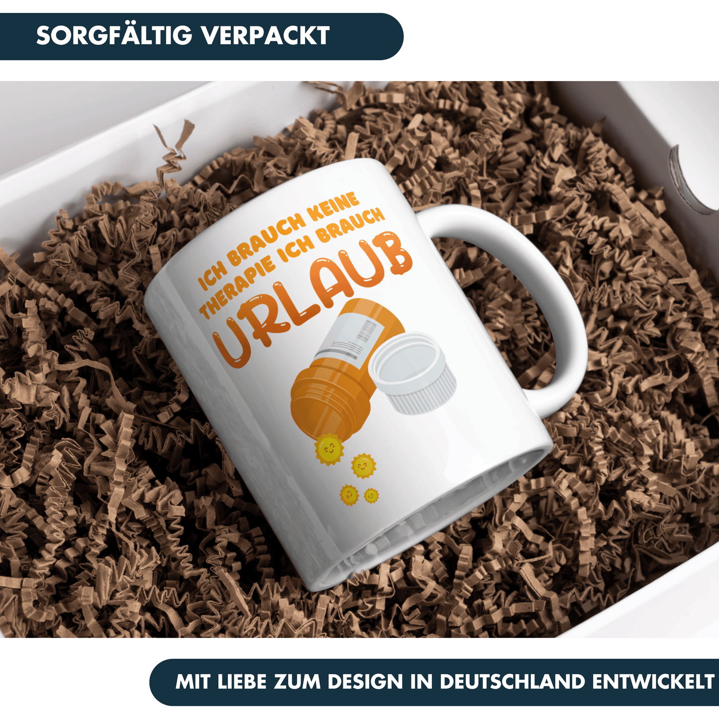 Ich Brauch Keine Therapie Ich Brauch Urlaub Kaffee Tasse