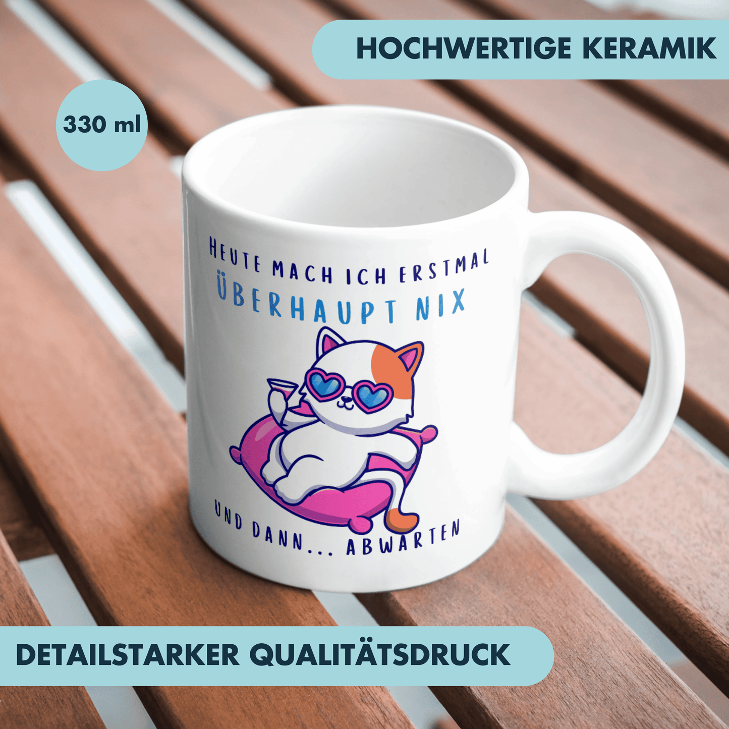 Heute Mach Ich Erstmal Überhaupt Nix Und Dann Abwarten Kaffee Tasse