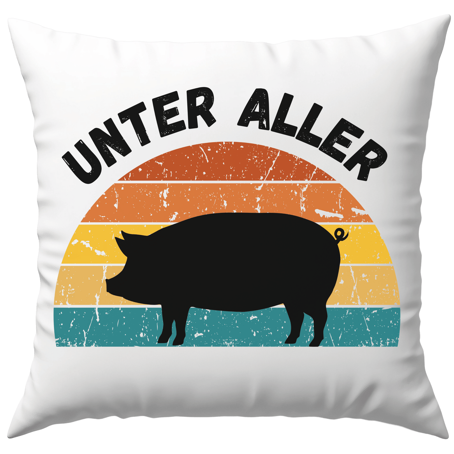 Unter Aller Sau Schwein Wortspiel Deko Kissen