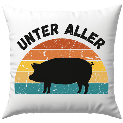 Unter Aller Sau Schwein Wortspiel Deko Kissen
