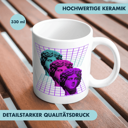 Vaporwave Statuen Kaffee Tasse