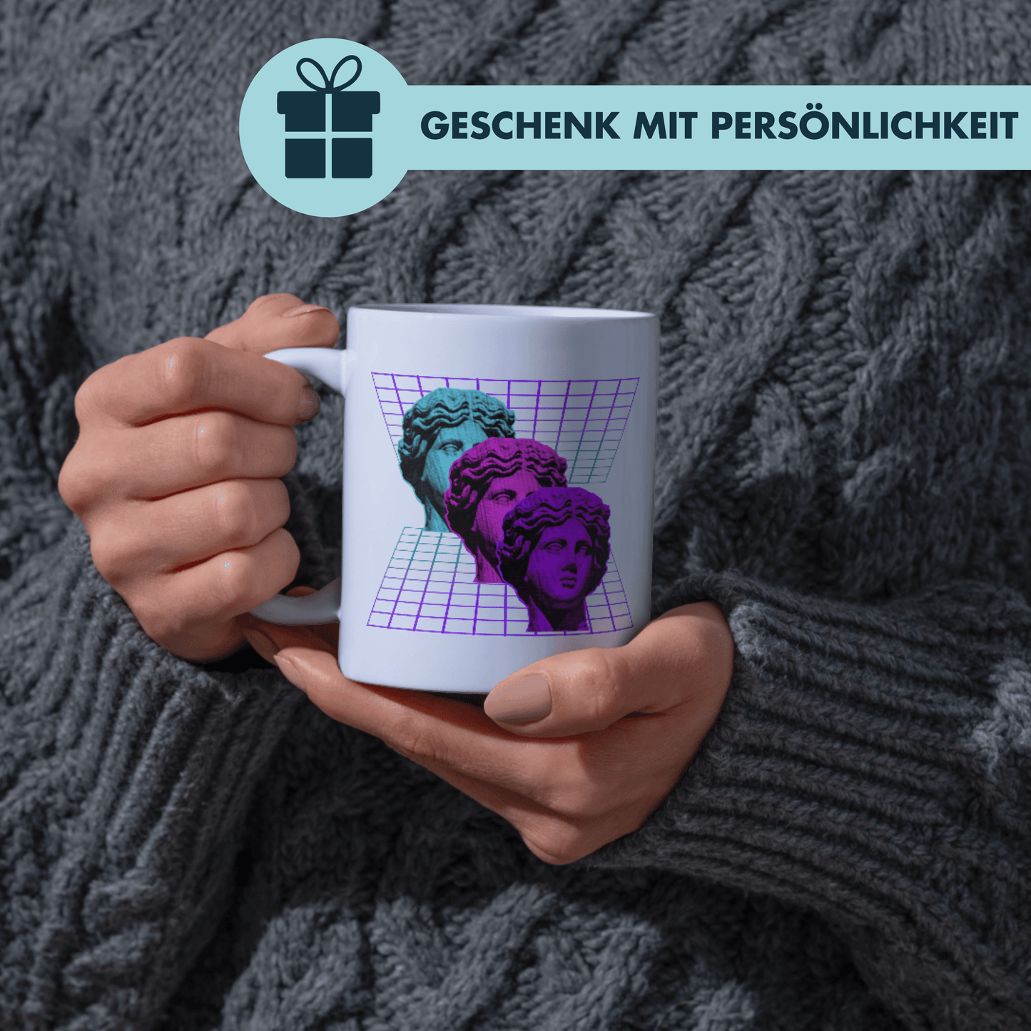 Vaporwave Statuen Kaffee Tasse