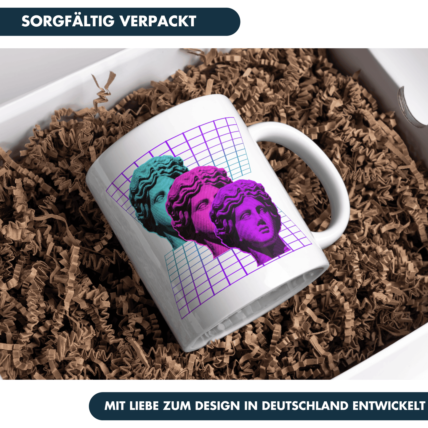 Vaporwave Statuen Kaffee Tasse