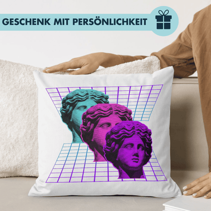 Griechische Statuen Vaporwave Deko Kissen