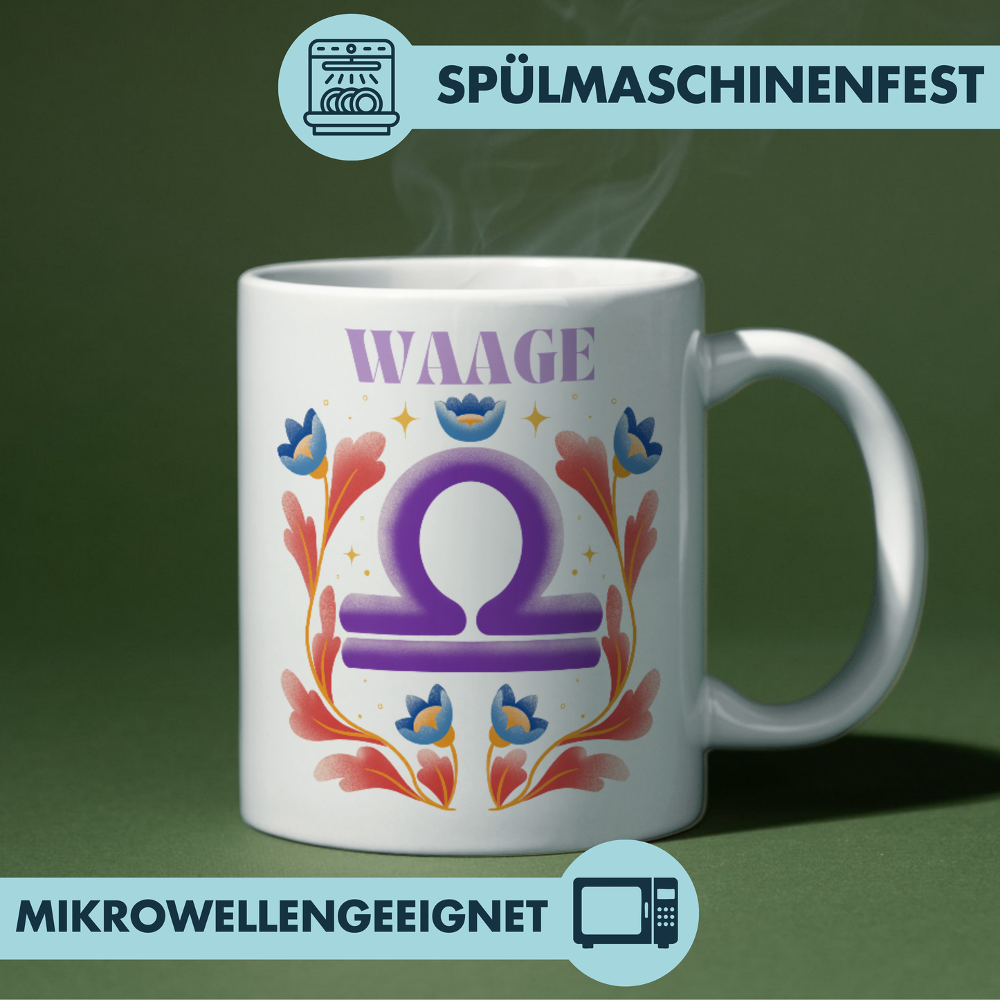 Waage Libra Sternzeichen Kaffee Tasse