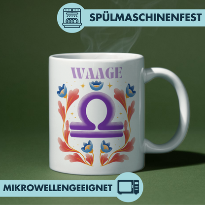 Waage Libra Sternzeichen Kaffee Tasse