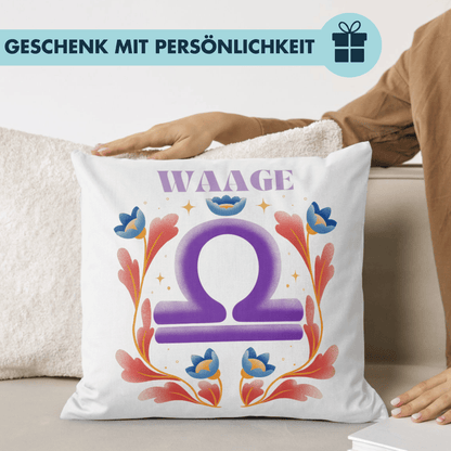 Waage Libra Sternzeichen Deko Kissen