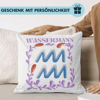 Wassermann Aquarius Sternzeichen Deko Kissen