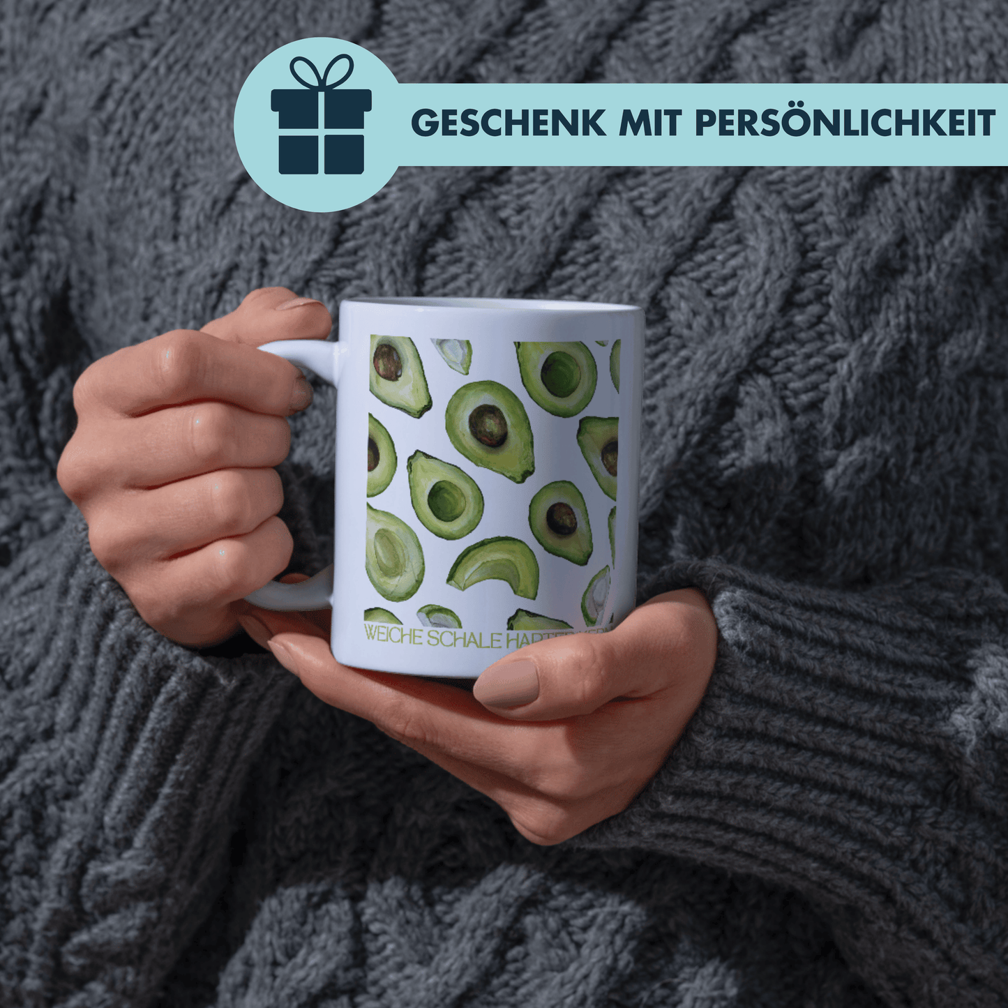 Weiche Schale Harter Kern Avocado Kaffee Tasse