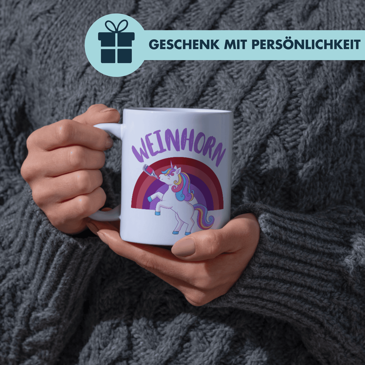 Weinhorn Einhorn Glühwein Kaffee Tasse