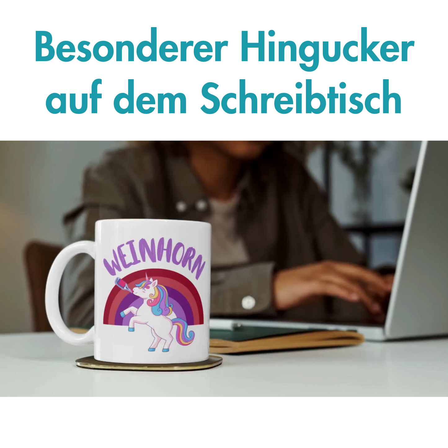 Weinhorn Einhorn Glühwein Kaffee Tasse