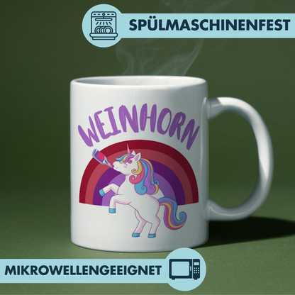 Weinhorn Einhorn Glühwein Kaffee Tasse