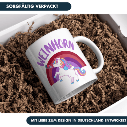 Weinhorn Einhorn Glühwein Kaffee Tasse