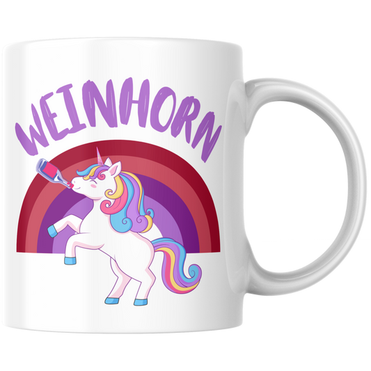 Weinhorn Einhorn Glühwein Kaffee Tasse