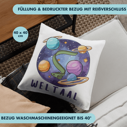 Weltaal Aal Wortspiel Deko Kissen