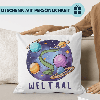 Weltaal Aal Wortspiel Deko Kissen