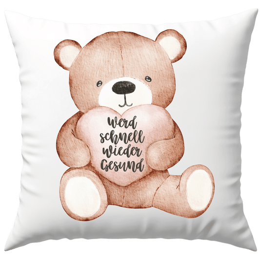Werd Schnell Wieder Gesund Teddy Gute Besserung Deko Kissen
